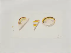 Arcobaleno di tartine by Claes Oldenburg, 1985, colored pencil, marker and ink on paper, offered Sep 2024