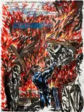 No Title (Why did I...) by Raymond Pettibon, 2006, watercolor, ink and paper collage on paper, sold Sep 2024