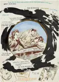 No Title (Give me an...) by Raymond Pettibon, 2005, pen and ink on paper, sold Sep 2024