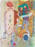 Amy Sillman, Oh Brother, 1995, gouache on paper