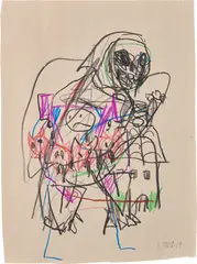 Robert Nava, Devils Foreclosure, 2019, crayon on paper