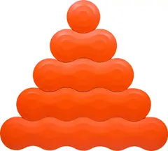Josh Sperling, Untitled (Orange Pyramid), 2017, acrylic on canvas