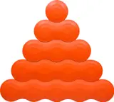Josh Sperling, Untitled (Orange Pyramid), 2017, acrylic on canvas