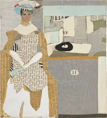 Conrad Marca-Relli, Waiting (L-10-81-2), 1981–1982, mixed media collage on canvas
