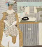 Conrad Marca-Relli, Waiting (L-10-81-2), 1981–1982, mixed media collage on canvas