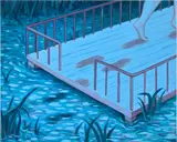 Lise Stoufflet, little night bath, 2020, oil on canvas