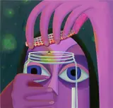 Jessica Westhafer, Bug Catcher, 2019, oil on canvas