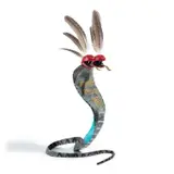 Jordy Kerwick, Hydra "Lieselotte", 2022, bronze, feathers, mammoth ivory, acrylic and oil