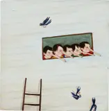 Amy Cutler, Bird Watchers, 2002, casein and Flashe on panel