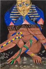 Egypt by Gina Beavers, 2012, acrylic and modeling paste on canvas, offered Sep 2024
