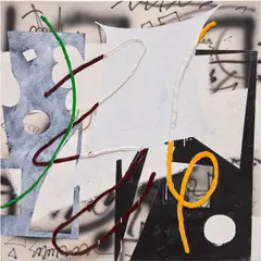 Trudy Benson, Black and White Cutout, 2015, acrylic, enamel and oil on canvas