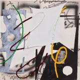 Trudy Benson, Black and White Cutout, 2015, acrylic, enamel and oil on canvas