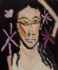 Katherine Bernhardt, The Royal Hawaiian, 2005, acrylic and glitter on canvas