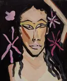 Katherine Bernhardt, The Royal Hawaiian, 2005, acrylic and glitter on canvas