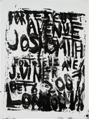 Josh Smith, Untitled, 2007, silkscreen and oil on canvas
