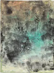 Jay Heikes, Natural Bridge, 2011, ink, dry pigment, acrylic, paper, latex and aluminum