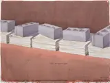 Los Carpinteros, 5 Bloques Sobre 1000 Papeles de Algodón, 2001, watercolor, pencil and charcoal on paper