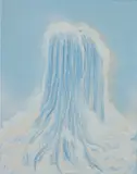 Teresita Fernández, Foam Fall, 2003, paper collage and acrylic on vellum over Color-aid paper