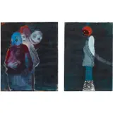 Gert & Uwe Tobias, Two works: (i-ii) Untitled, 2006, (i) acrylic and paper collage on paper (ii) acrylic and glitter paint on paper