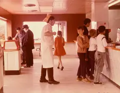 Dan Graham, First Day Opening of Highway Restaurant, Jersey City, New Jersey, 1967, chromogenic print