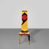 Boris Bally, Transit Chair, 2010, recycled aluminum street signs, champagne corks and steel hardware