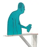 Barry McGee, Untitled (Blue Figure)