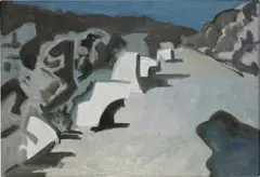 Lois Dodd, Quarry Road at Night, 1994, oil on linen, in artist's frame