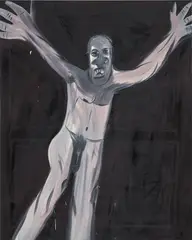 Marcus Jahmal, Scarecrow, 2021, oil on canvas