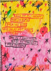 Daisy Parris, Poem For My Worst Memory, 2021, marker on paper