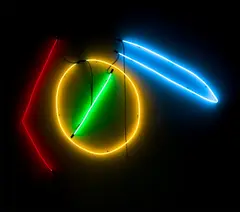 Keith Sonnier, Expanded SEL III, 1979, neon, in 4 parts