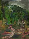 Rainer Fetting, the stream (Hudson river scene), 1985, oil on canvas