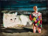 Martin Eder, Chasse aux Papillons, 2005, oil on canvas