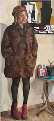 Ania Hobson, Girl in Beret Hat, 2017, oil on canvas