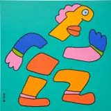 Thierry Noir, Running 100m, 2024, acrylic on canvas