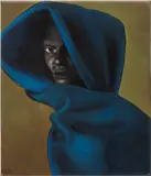 Gustavo Nazareno, Manto de Ogum, 2021, oil on linen