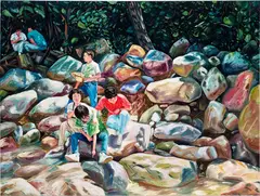 Ji Woo Kim, Rendezvous, 2021, oil on canvas
