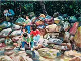 Ji Woo Kim, Rendezvous, 2021, oil on canvas