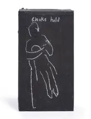 Choke Hold by Henry Taylor, 2010, acrylic and chalk on cardboard box, sold Dec 2024