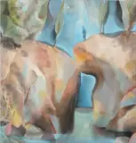 Michelle Blade, Solid & Liquid / Sonoma, 2020, acrylic ink on poplin over panel