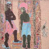 Kassou Seydou, Kakatou loumou yagueyague tji bur gueye dou sopolekou nek diassite (le caméléon aura beau séjourner dans l’eau il ne se transformera jamais en caïman), 2020, acrylic on canvas