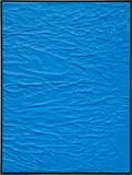 Michael Staniak, IMG_852 (Internet Blue), 2013, casting compound and acrylic on board, in artist's steel frame