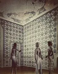 Blue Tiled Reception Area by Laurie Simmons, 1983, Cibachrome print, offered Dec 2024