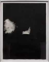 Man with cloud by Johannes Kahrs, 2004, charcoal and pastel on paper, sold Dec 2024