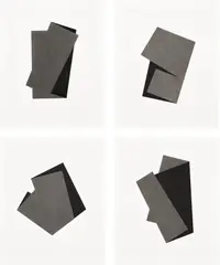 Iran do Espirito Santo, Four works: (i-iv) Efemeride 13, 14, 16, 17, 2008, charcoal on paper