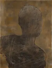 Dominic Chambers, Myself when I'm real, 2017, charcoal and spray paint on paper