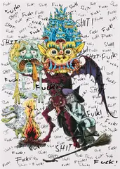 Jordan Wolfson, Untitled (for Parkett, no. 100/101), 2017, inkjet and silkscreen on paper