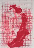 Oscar Murillo, Untitled, 2015, screenprint, crayon and acrylic on paper