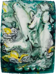 Jo Messer, Pass Pass Aperitif, 2021, ink, pastel, marker, gouache and gesso on paper