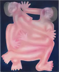 Stuck Together by George Rouy, 2017, acrylic on canvas, sold Mar 2023