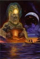 Kajahl, Internal Eruption, 2019, oil on canvas laid on panel